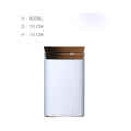 400ml glass jam jar large glass honey jar glass jar wooden lid GSJ-55S